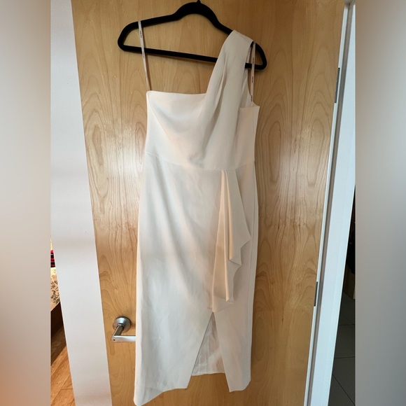 Evernew white one shoulder dress BNWT - 6 - Picture 3 of 4